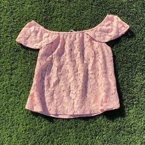 Cute off shoulder flower top